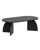 Melina salontafel zwart hout - 120x40x60 cm