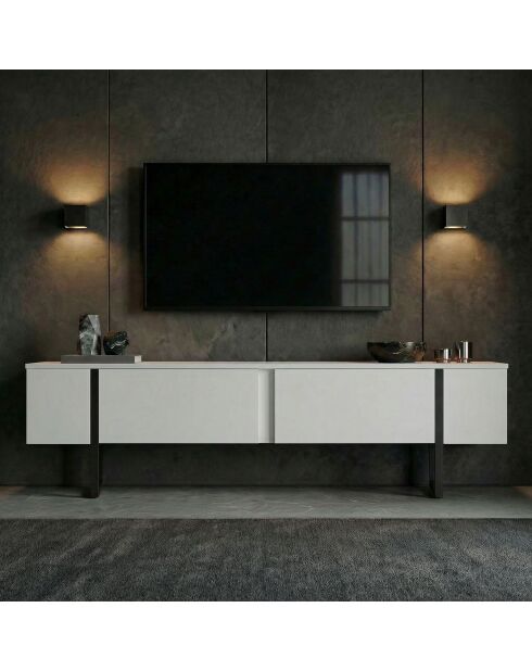 Soporte TV Onera blanco/negro - 180x45x30 cm