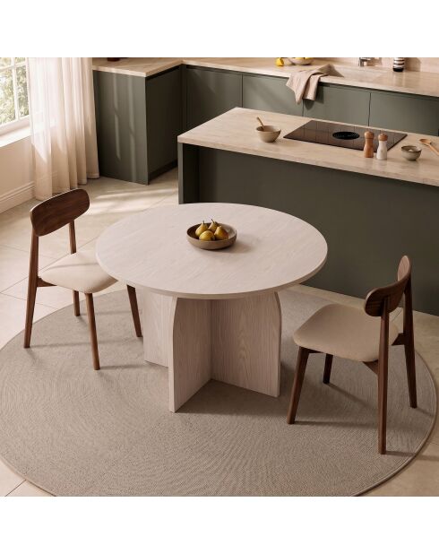 Bloom Pusula Esstisch aus Eichenholz - 110x75x110 cm