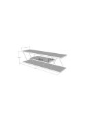 Porta TV Canaz in travertino/oro - 120x33x30 cm