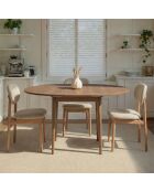 Table à manger extensible Viona chêne du caucase - 100x75x100 cm