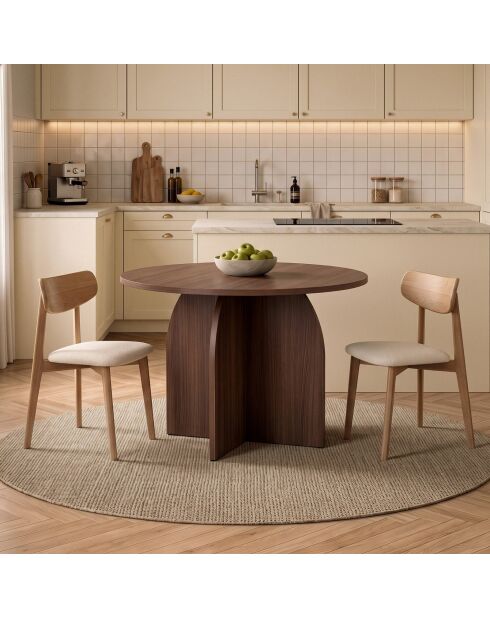 Bloom Milano Esstisch aus Nussbaumholz - 110x75x110 cm
