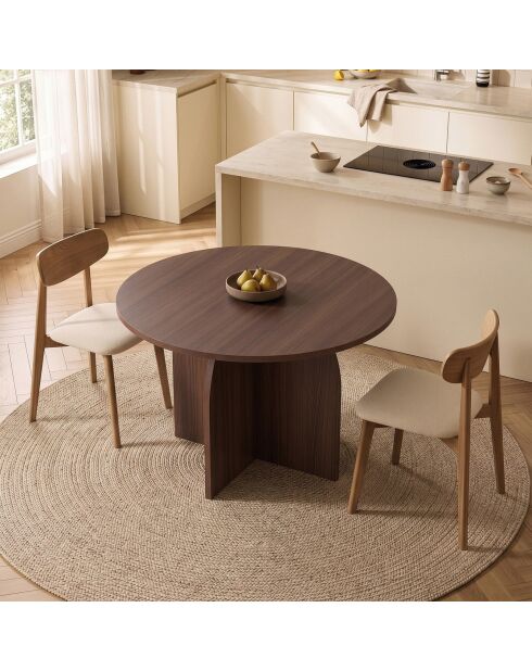 Bloom Milano Esstisch aus Nussbaumholz - 110x75x110 cm