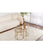 Ensemble de tables basses Aurum 60x42 doré/bronze