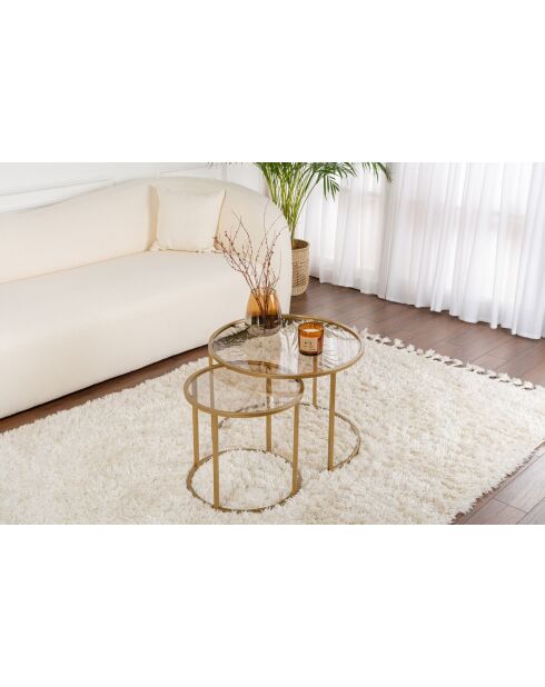 Ensemble de tables basses Aurum 60x42 doré/bronze