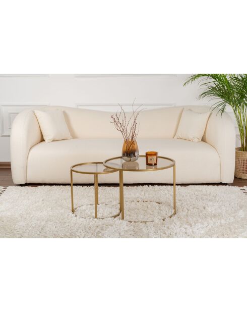 Ensemble de tables basses Aurum 60x42 doré/bronze