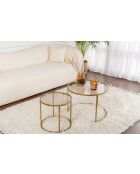 Ensemble de tables basses Aurum 60x42 doré/bronze