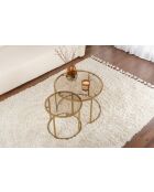 Ensemble de tables basses Aurum 60x42 doré/bronze