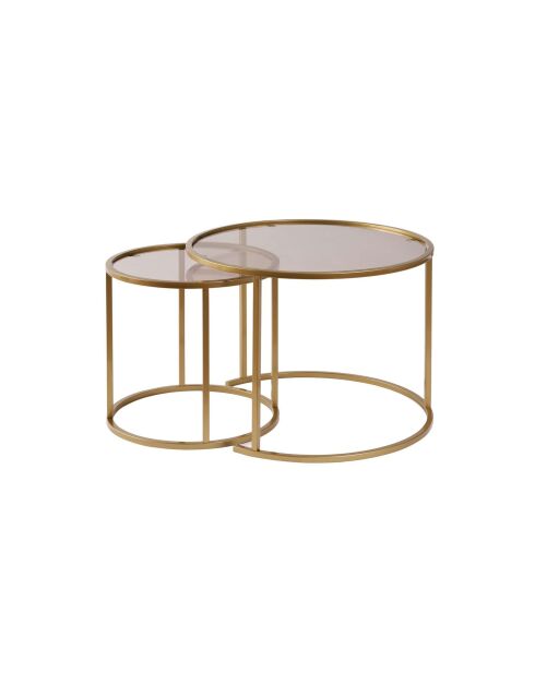 Ensemble de tables basses Aurum 60x42 doré/bronze