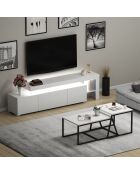 Conjunto de muebles de salón blancos Beliz