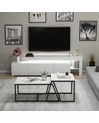 Conjunto de muebles de salón blancos Beliz