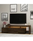 Porta TV Beliz in noce - 192x53x37 cm
