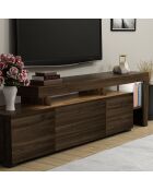 Porta TV Beliz in noce - 192x53x37 cm