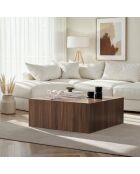 Prizma Venezia Couchtisch aus Nussbaumholz - 90x35x90 cm