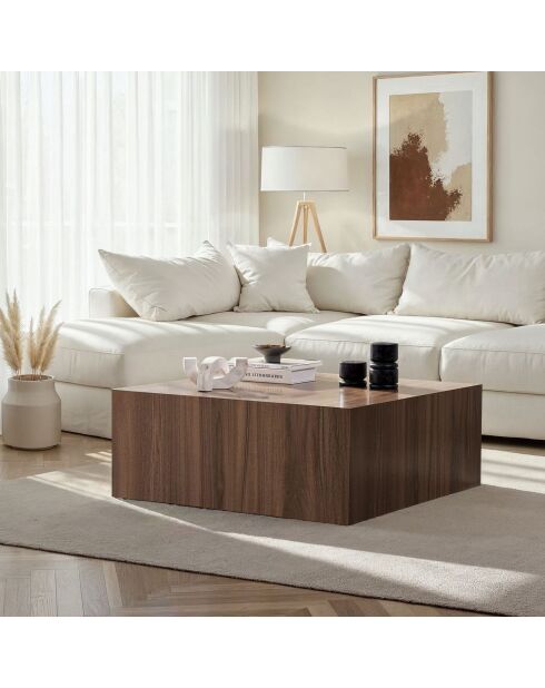 Prizma Venezia Couchtisch aus Nussbaumholz - 90x35x90 cm