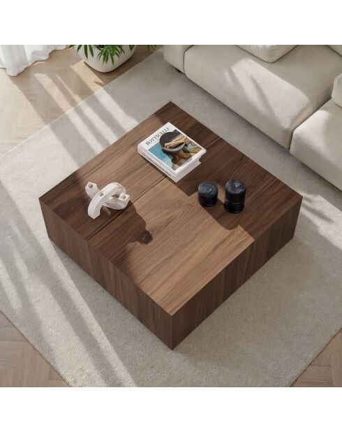 Prizma Venezia Couchtisch aus Nussbaumholz - 90x35x90 cm