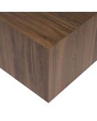 Prizma Venezia Couchtisch aus Nussbaumholz - 90x35x90 cm