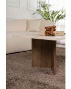 Sabin salontafel travertijn/walnoot Venezia - 119x40x60 cm