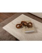 Sabin salontafel travertijn/walnoot Venezia - 119x40x60 cm