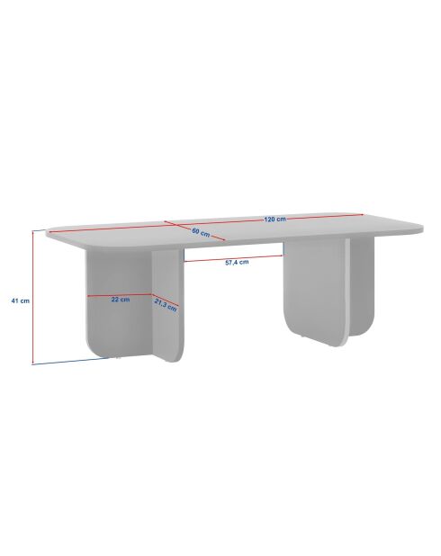 Akira Couchtisch aus Atlantikkiefer - 120x41x60 cm