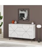 Consola Dune blanca - 123x62,4x35 cm
