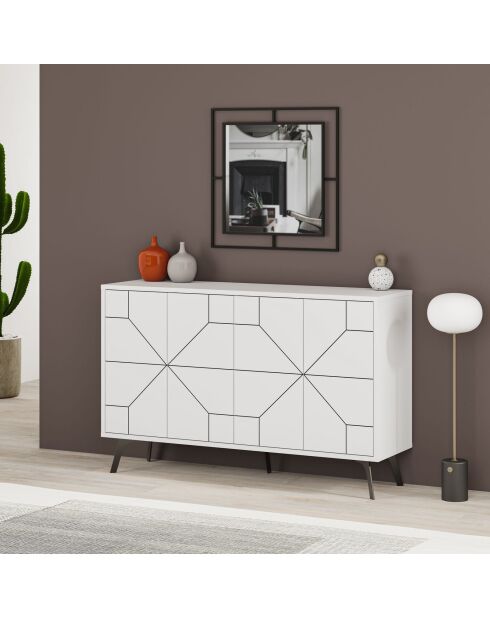 Consola Dune blanca - 123x62,4x35 cm