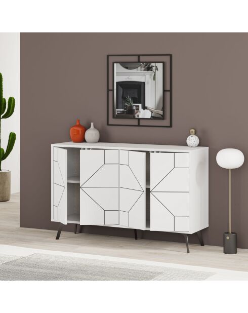 Consola Dune blanca - 123x62,4x35 cm