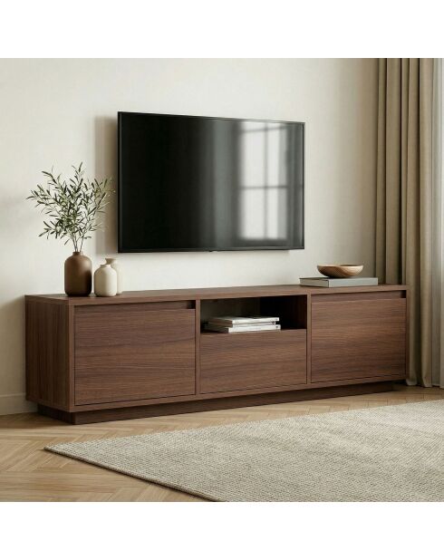 Sentinel Milano notenhouten tv-meubel - 160x42x30 cm