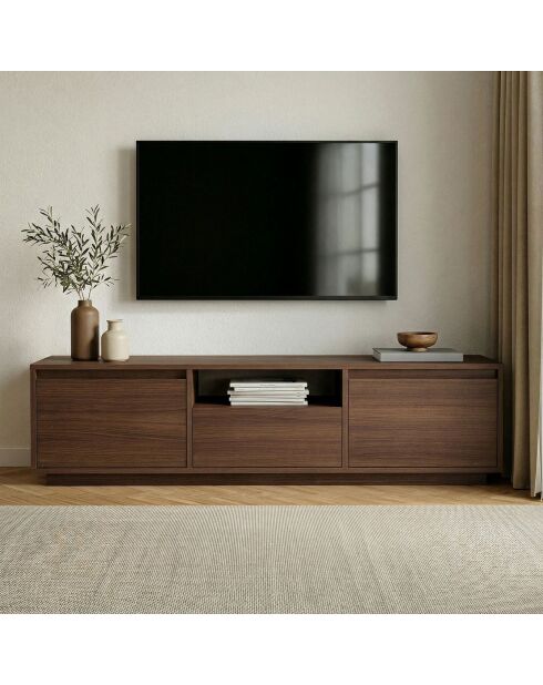Sentinel Milano notenhouten tv-meubel - 160x42x30 cm