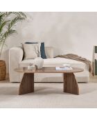 Melina Venezia Couchtisch aus Nussbaumholz - 120x40x60 cm