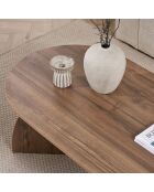 Melina Venezia Couchtisch aus Nussbaumholz - 120x40x60 cm