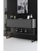 Comò di lusso nero/antracite - 120x80x30 cm