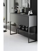 Comò di lusso nero/antracite - 120x80x30 cm