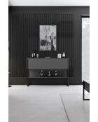 Comò di lusso nero/antracite - 120x80x30 cm