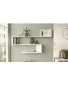 Mensola da parete bianca Wl10-W - 120x71,4x14,5 cm