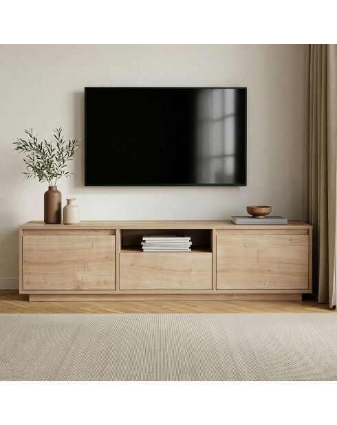 Sentinel TV-Ständer aus Saphir-Eiche, 160x42x30 cm