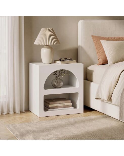 Table de chevet Nest blanche - 50x50x40 cm