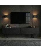 Onera TV-Ständer schwarz/schwarzes Holz - 180x50x30 cm