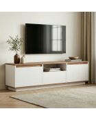 Sentinel TV-Ständer aus Atlantikkiefer/Weiß, 160x42x30 cm