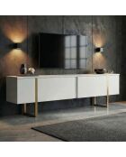 Soporte TV Onera blanco/dorado - 180x50x30 cm