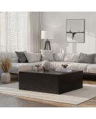 Tavolino Prizma in legno nero - 90x35x90 cm