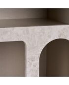 Vian 120 Konsole aus Travertinmarmor/Sandstein, 120x74x37 cm