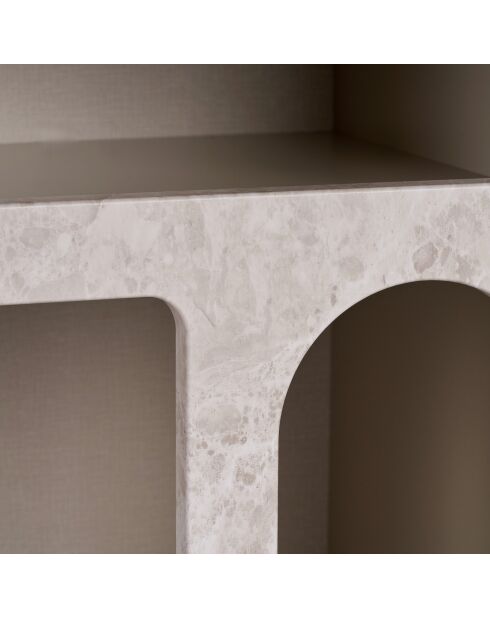 Vian 120 Konsole aus Travertinmarmor/Sandstein, 120x74x37 cm