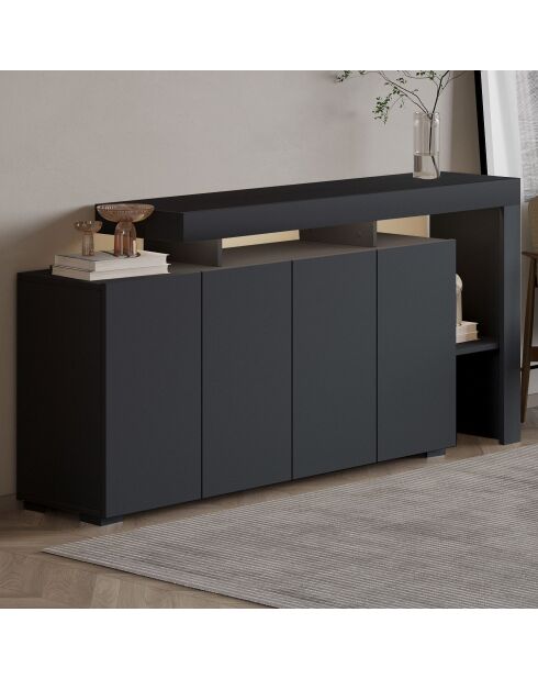Consola Beliz antracita - 170x80x35 cm