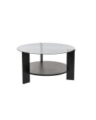 Tavolino Clara nero/legno fumé - 75x40x75 cm