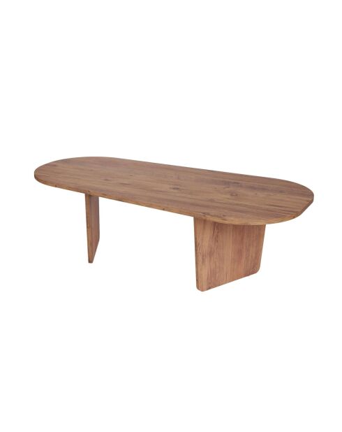 Couchtisch Ovalis aus Atlantikkiefer - 130x40x65 cm