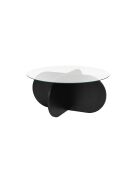 Aeris Couchtisch schwarz/Rauchholz - 75x35x75 cm