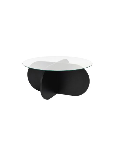 Aeris Couchtisch schwarz/Rauchholz - 75x35x75 cm