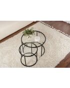 Ensemble de tables basses Aurum 60x42 noir/transparent