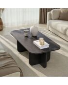Akira Couchtisch aus schwarzem Holz - 120x41x60 cm